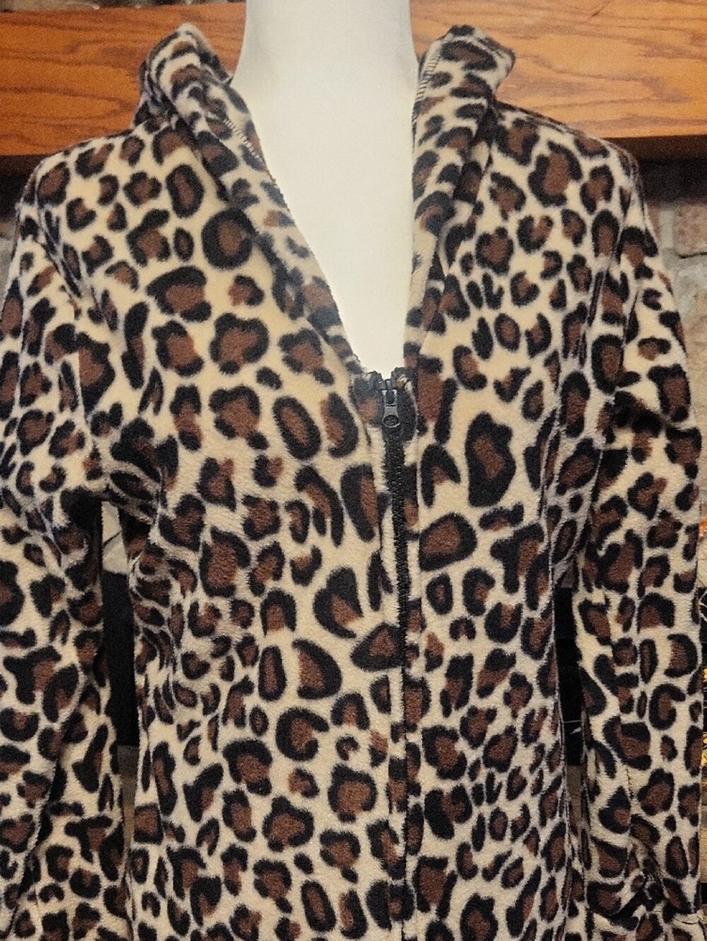 Leg Avenue Leopard-Print Hooded Cat Costume in Brown and Pink - Picture 8 of 13